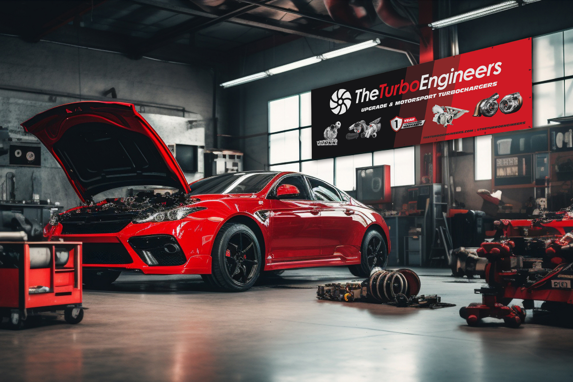 Banner "The Turbo Engineers"